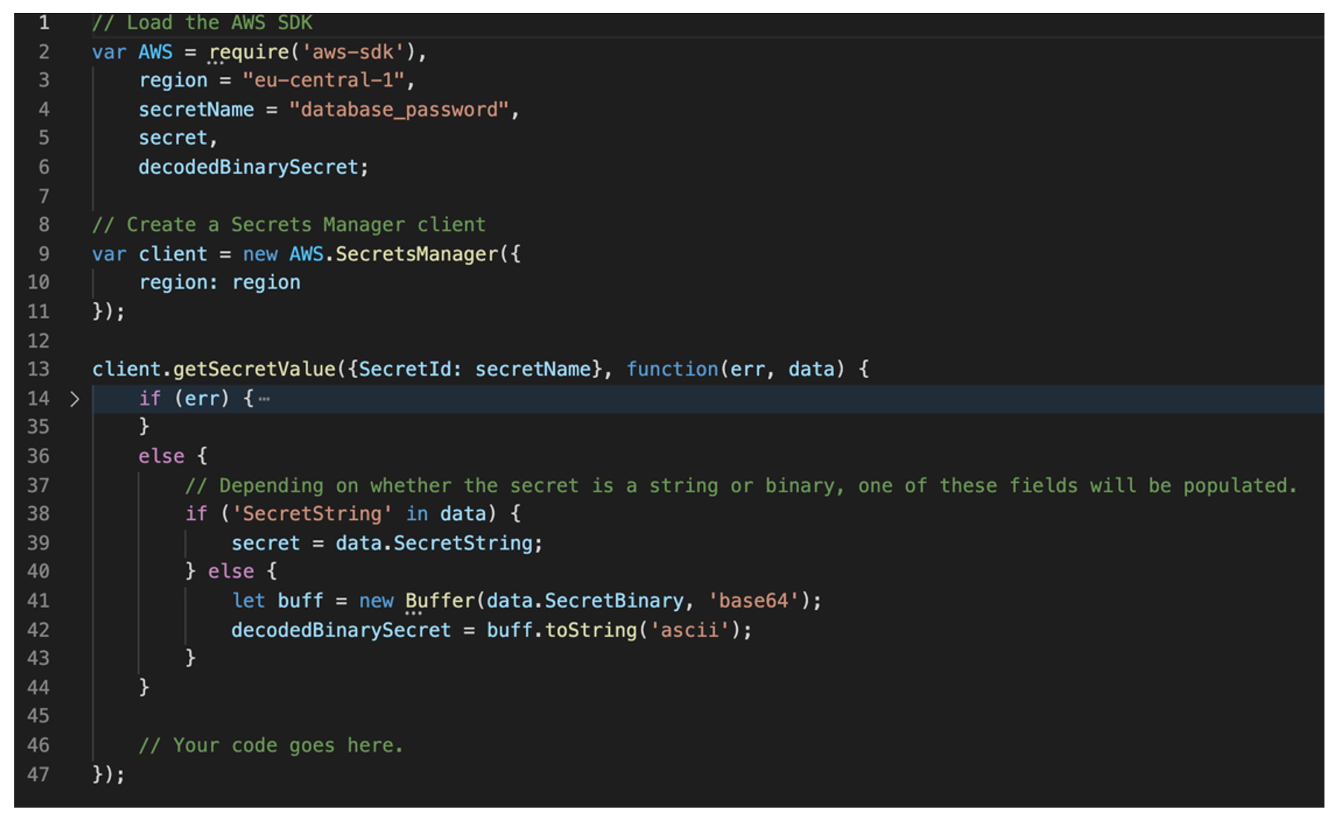 Retrieving passwords from AWS Secret Manager | Cloud Encryption Keys and Application Secrets | ORBIT Cloud Encyclopedia